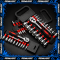 FWR Precision 1/4-inch socket and ratchet kit laid out