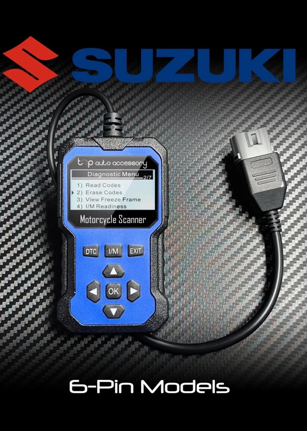 FWR 6-pin diagnostic tool for Suzuki, handheld scanner with cable