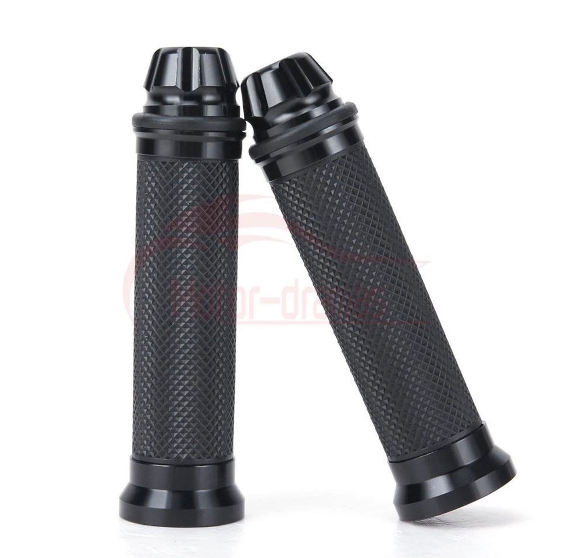 Pair of black FWR motorcycle grips
