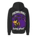 Vol. 4 — Living Ghost — back print on a black hoodie